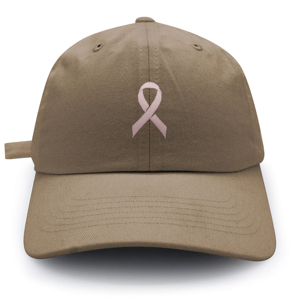 Pink Ribbon Dad Hat Embroidered Baseball Cap Breast Cancer