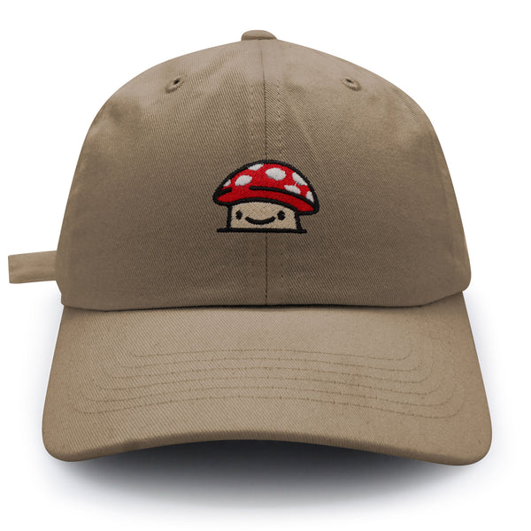 Mushroom  Dad Hat Embroidered Baseball Cap Red