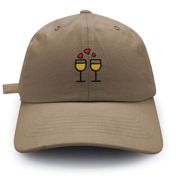 Champagne  Dad Hat Embroidered Baseball Cap Glasses