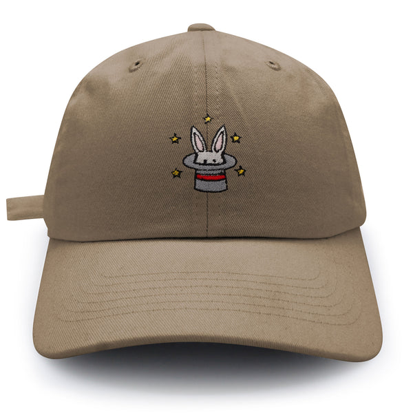 Magic Bunny in Hat Dad Hat Embroidered Baseball Cap Magician