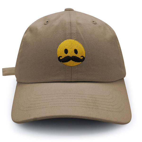 Mustache Emoji Dad Hat Embroidered Baseball Cap Funny