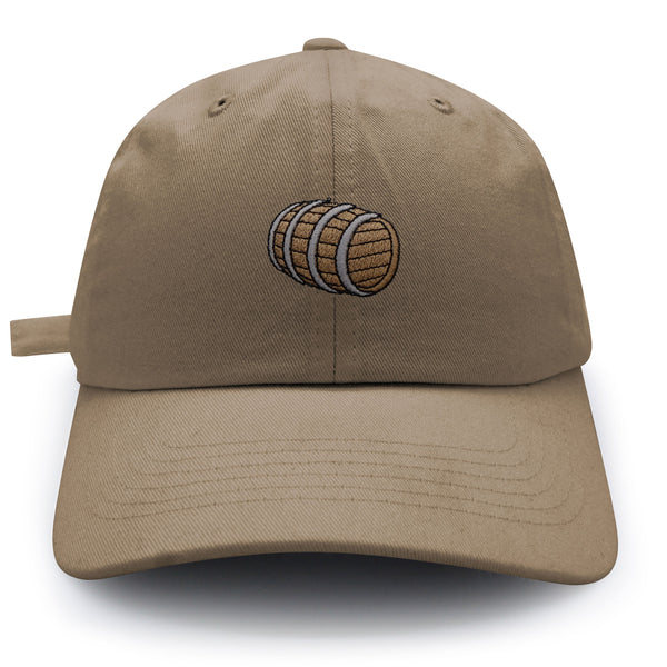 Wooden Barrel Dad Hat Embroidered Baseball Cap Wine