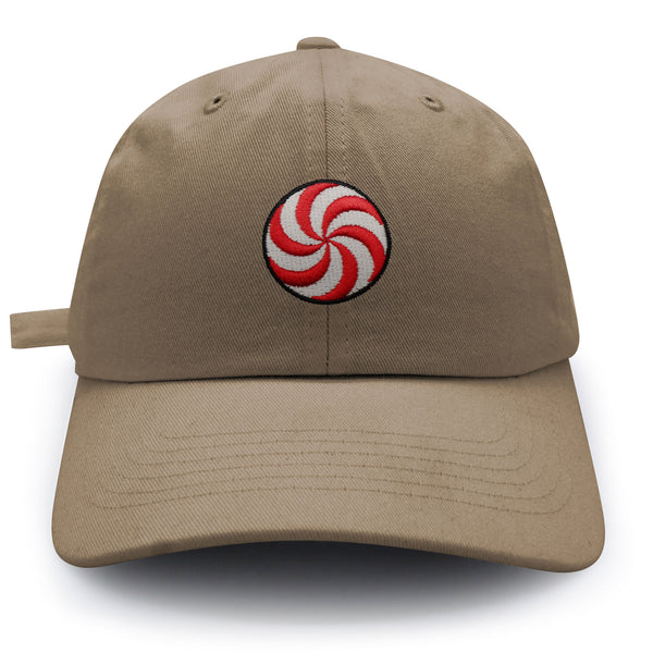 Peppermint Swirl Candy Dad Hat Embroidered Baseball Cap Foodie