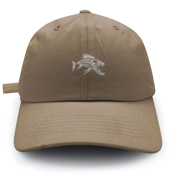 Fish Skeleton Dad Hat Embroidered Baseball Cap Fish Bone