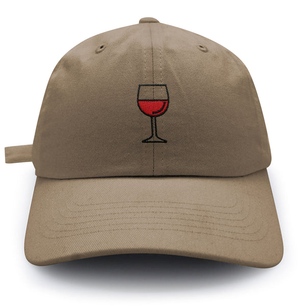 Red Wine in Glass Dad Hat Embroidered Baseball Cap Romantic Night