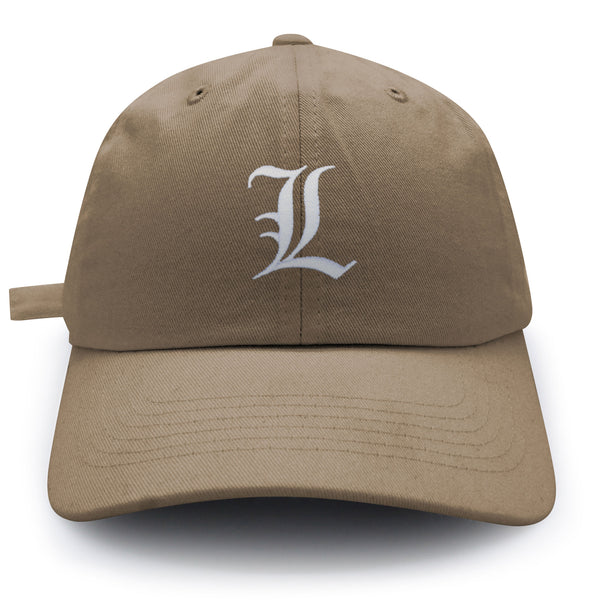 Old English Letter L Dad Hat Embroidered Baseball Cap English Alphabet