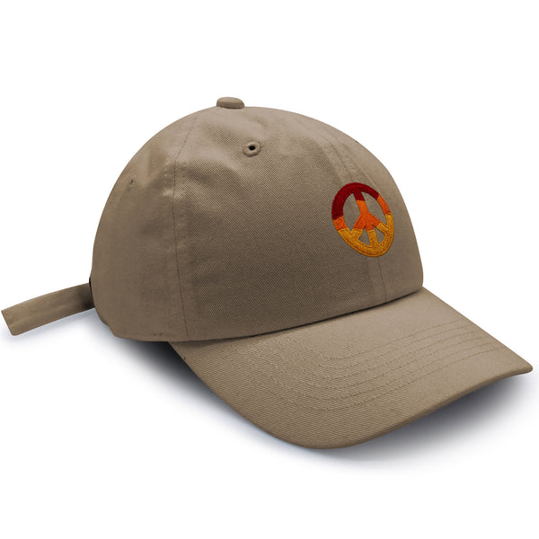 Peace Symbol Dad Hat Embroidered Baseball Cap Hippie Logo