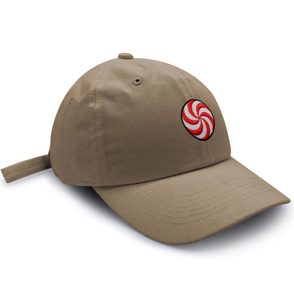 Peppermint Swirl Candy Dad Hat Embroidered Baseball Cap Foodie