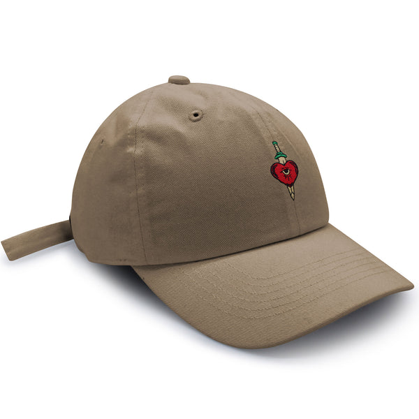 Sword Heart Dad Hat Embroidered Baseball Cap Symbol