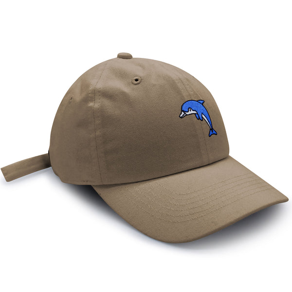 Blue Dolphin Dad Hat Embroidered Baseball Cap Aquarium Florida