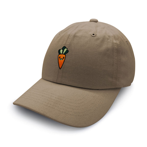 Smiling Carrot Dad Hat Embroidered Baseball Cap Vegetable Vegan