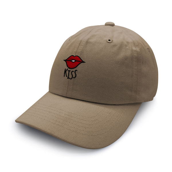 Kiss Lips Dad Hat Embroidered Baseball Cap Love Red