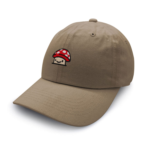 Mushroom  Dad Hat Embroidered Baseball Cap Red