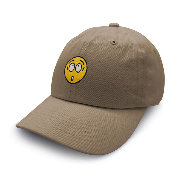 Surprised Face Emoji Dad Hat Embroidered Baseball Cap Silly