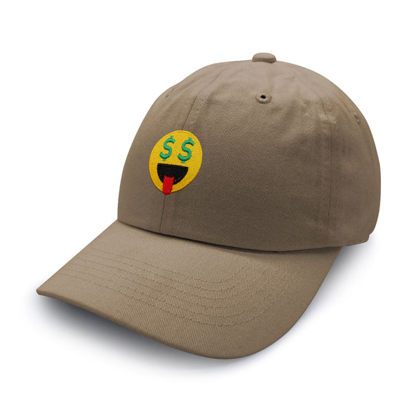 Money Eyes Emoji Dad Hat Embroidered Baseball Cap Funny