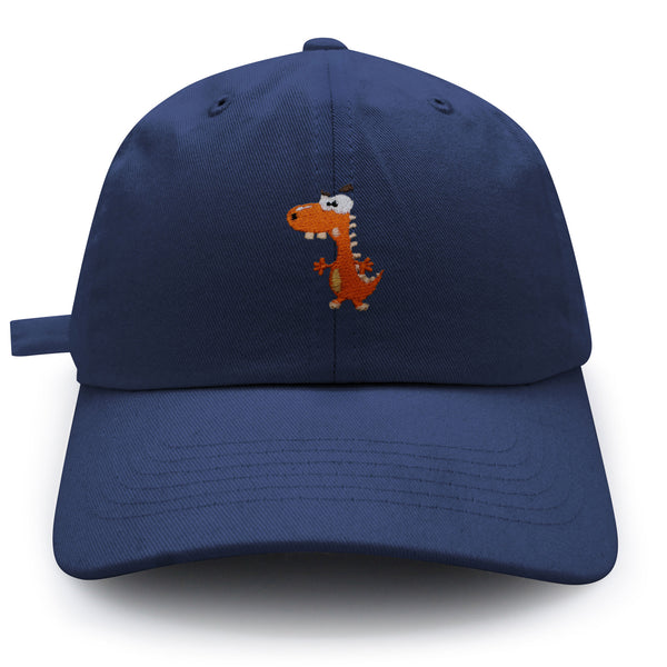 Funny Orange Dinosaur Dad Hat Embroidered Baseball Cap  Funny Dino