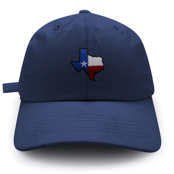 Texas Dad Hat Embroidered Baseball Cap Map Flag