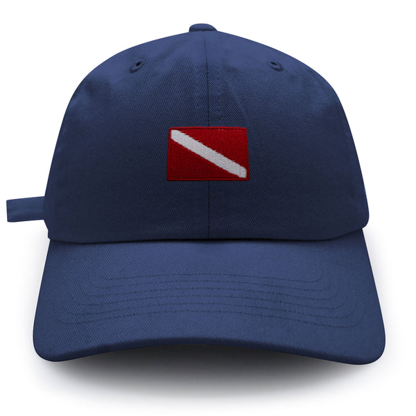 Diving Flag Dad Hat Embroidered Baseball Cap Flag Symbol