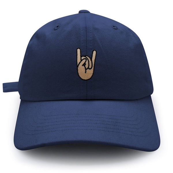 Rock and Roll Dad Hat Embroidered Baseball Cap Hand Sign Peace