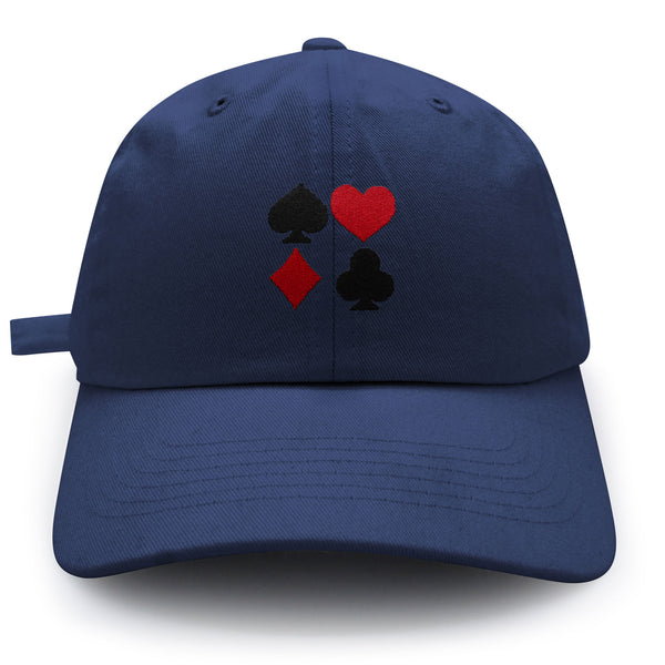 Playing Cards Suits Dad Hat Embroidered Baseball Cap Casino Poker