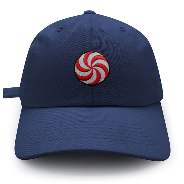 Peppermint Swirl Candy Dad Hat Embroidered Baseball Cap Foodie