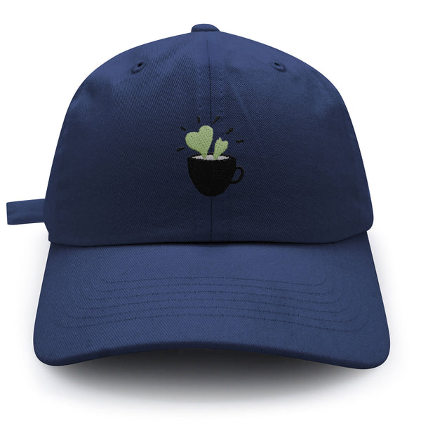 Plant in Mug Dad Hat Embroidered Baseball Cap Plant