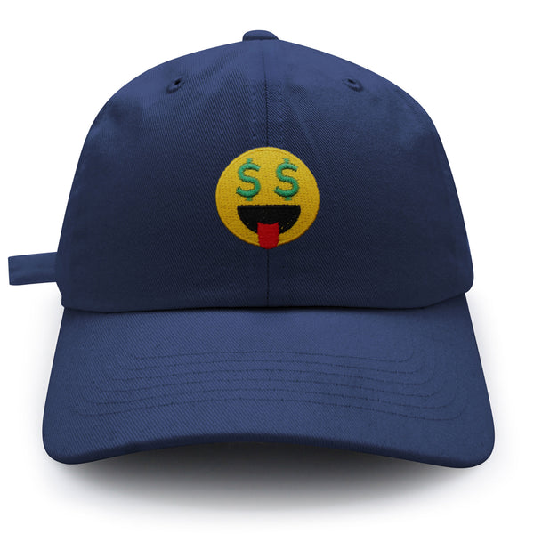 Money Eyes Emoji Dad Hat Embroidered Baseball Cap Funny