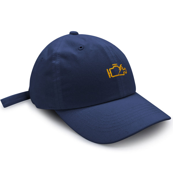 Check Engine Light Dad Hat Embroidered Baseball Cap Car Racer