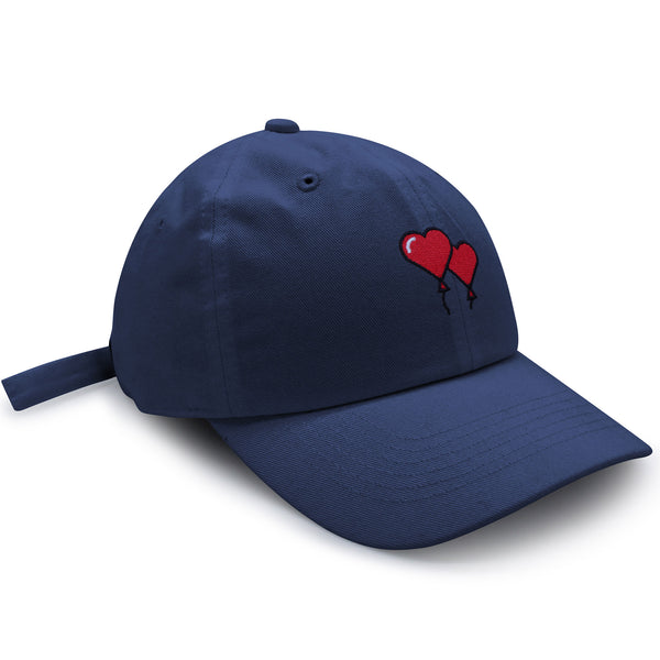 Heart Balloon Dad Hat Embroidered Baseball Cap Red Ballon