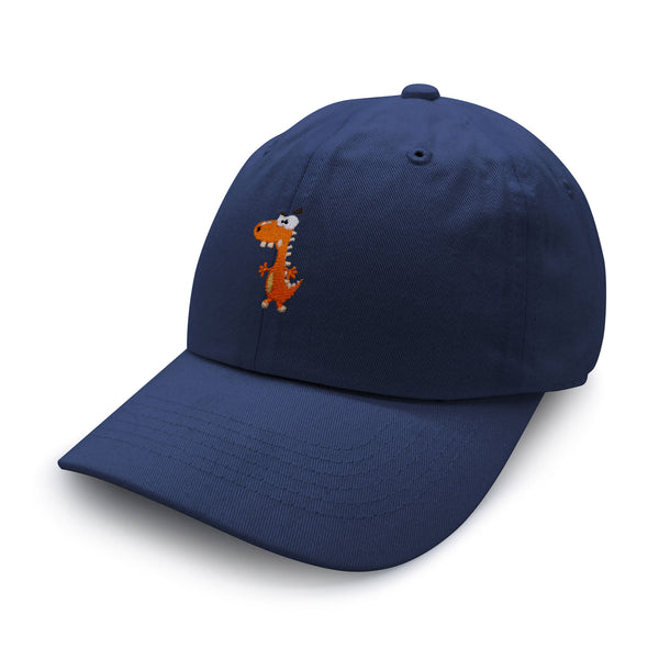 Funny Orange Dinosaur Dad Hat Embroidered Baseball Cap  Funny Dino