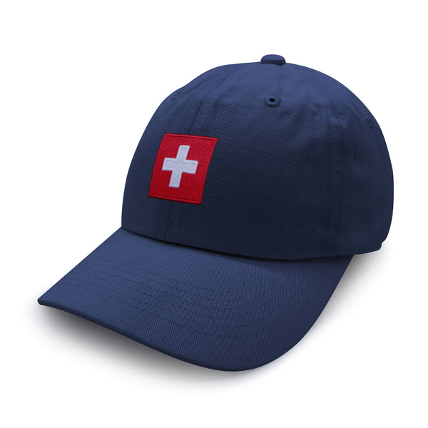 Swiss Flag Dad Hat Embroidered Baseball Cap Soccer