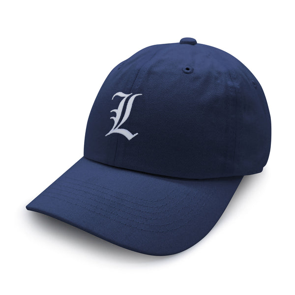 Old English Letter L Dad Hat Embroidered Baseball Cap English Alphabet