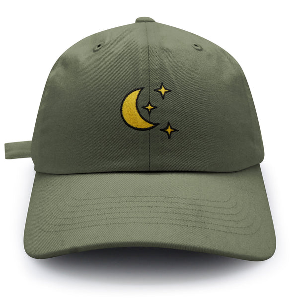 Moon Dad Hat Embroidered Baseball Cap Space Sky Night