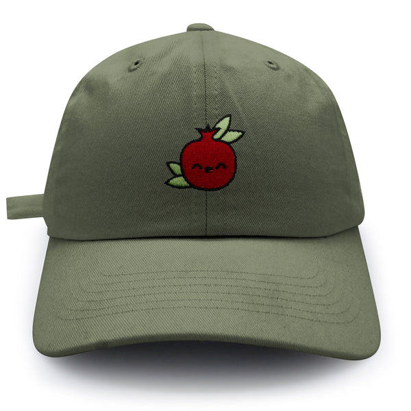 Pomegranate Dad Hat Embroidered Baseball Cap Vegan Fruit Garnet