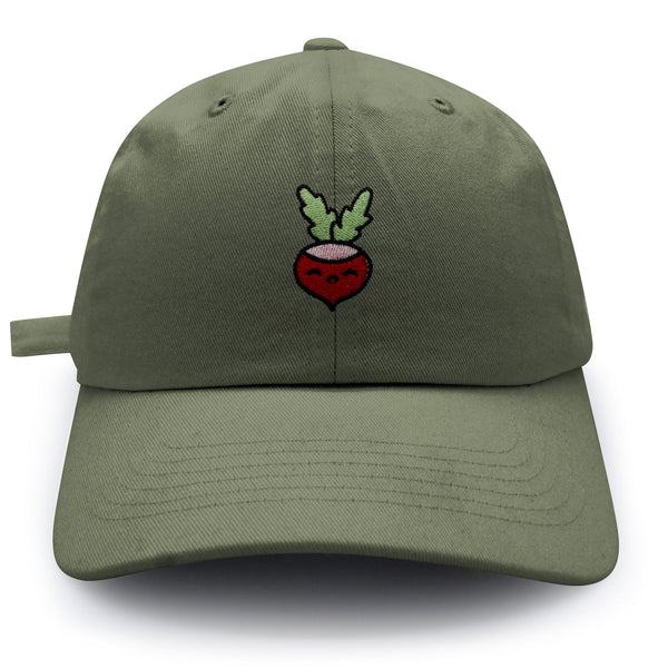 Radish Dad Hat Embroidered Baseball Cap Vegan Vegetable Farmer