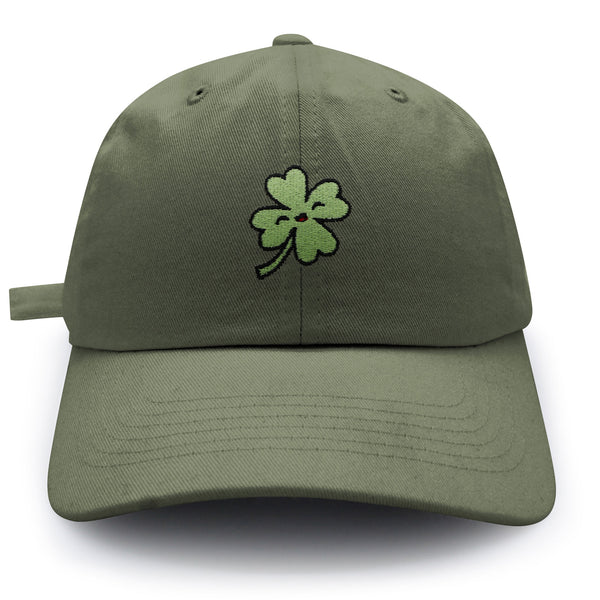 Clover Dad Hat Embroidered Baseball Cap Lucky Flower