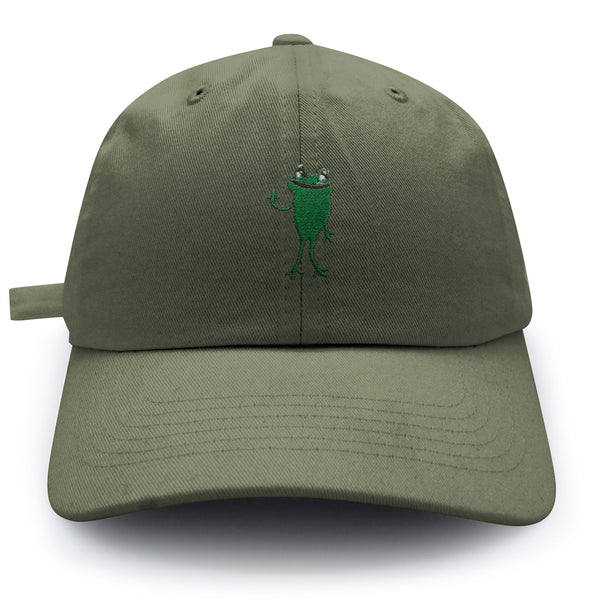 Frog Hi! Dad Hat Embroidered Baseball Cap Cute