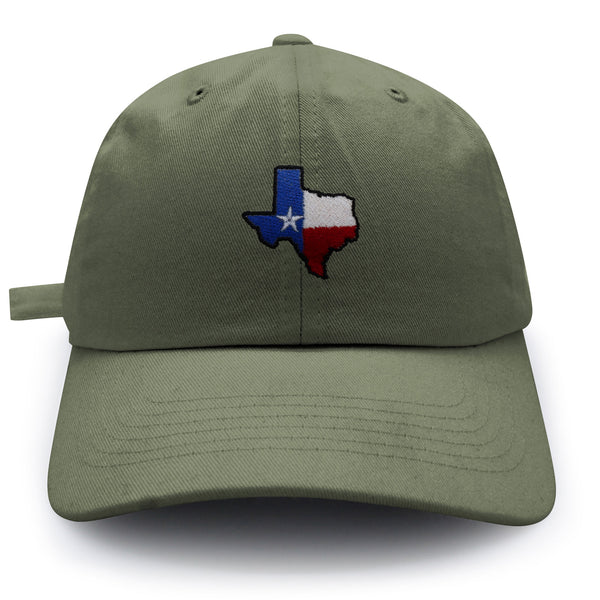 Texas Dad Hat Embroidered Baseball Cap Map Flag