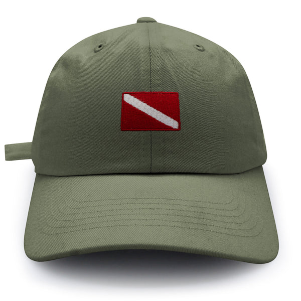 Diving Flag Dad Hat Embroidered Baseball Cap Flag Symbol