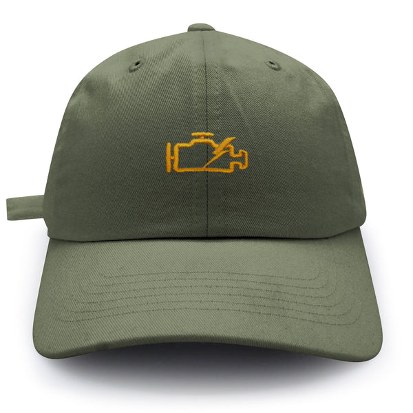 Check Engine Light Dad Hat Embroidered Baseball Cap Car Racer