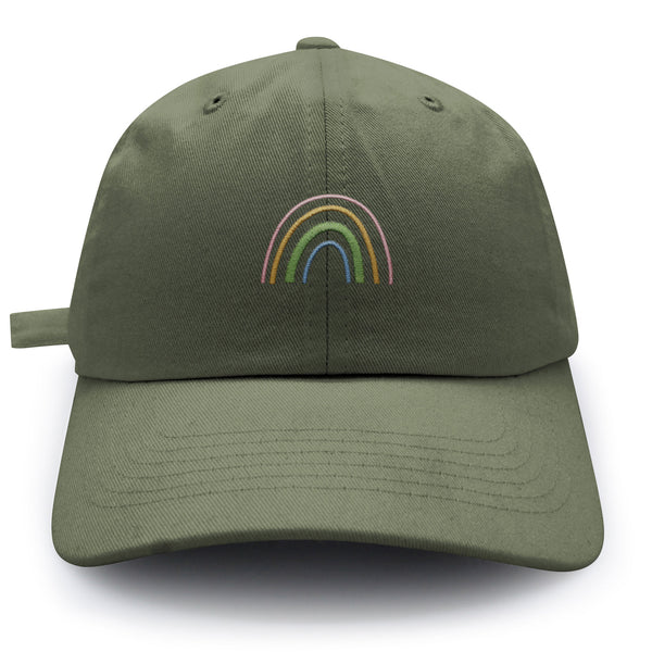 Rainbow Dad Hat Embroidered Baseball Cap Pastel Cute