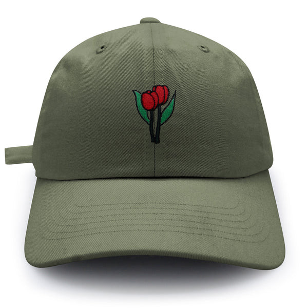 Tulips Dad Hat Embroidered Baseball Cap Flower Plant