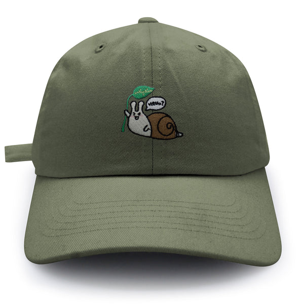 Hello Snail Dad Hat Embroidered Baseball Cap Cute Character