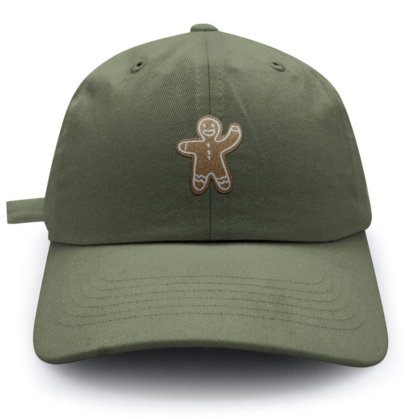 Gingerbread Man Dad Hat Embroidered Baseball Cap Holiday Cookie