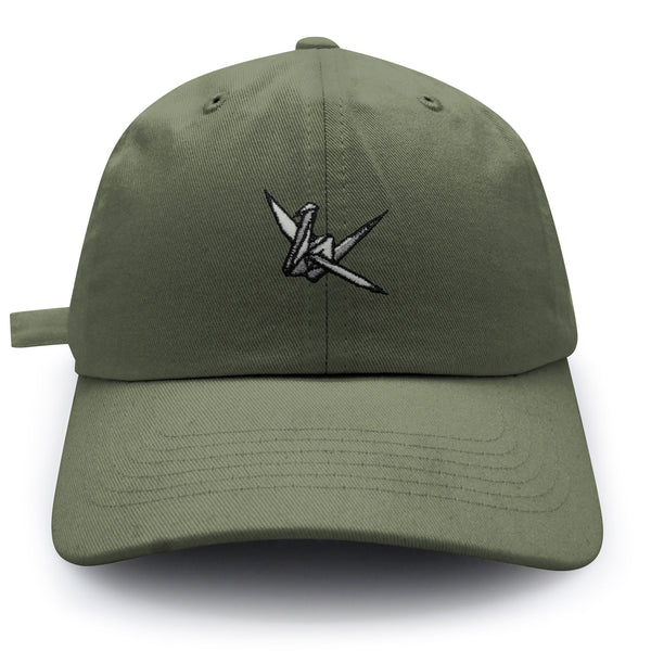 Origami Crane Dad Hat Embroidered Baseball Cap Paper Swan