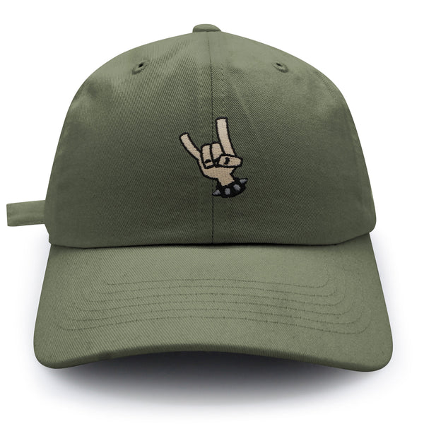 Heavy Metal Hand Dad Hat Embroidered Baseball Cap Rocker