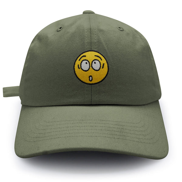 Surprised Face Emoji Dad Hat Embroidered Baseball Cap Silly