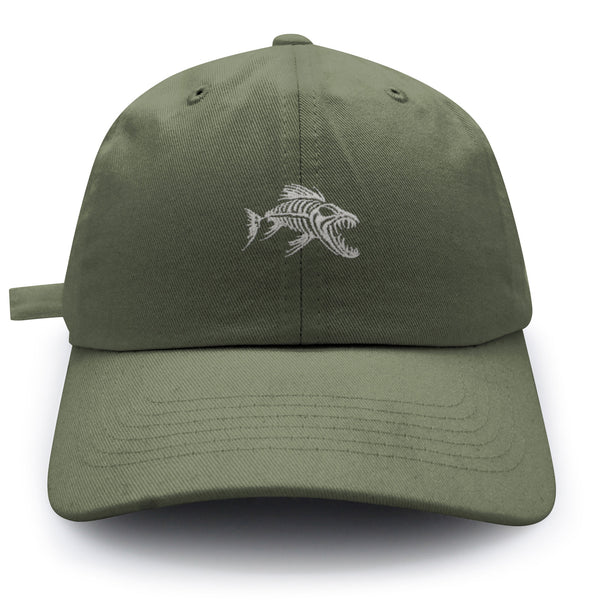 Fish Skeleton Dad Hat Embroidered Baseball Cap Fish Bone