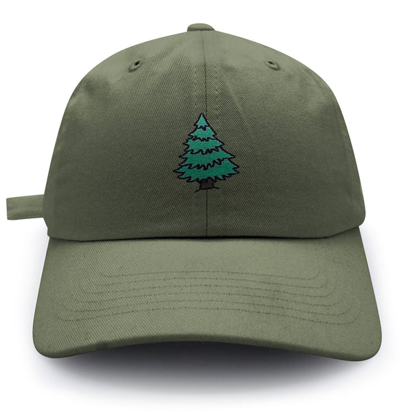 Pine Tree Dad Hat Embroidered Baseball Cap Forest Camping