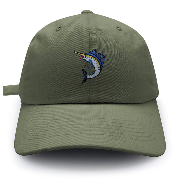 Marlin Dad Hat Embroidered Baseball Cap